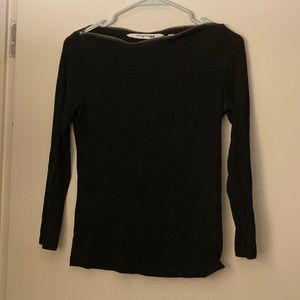 Carine Roitfeld for Uniqlo Black Zipper-Neck Top